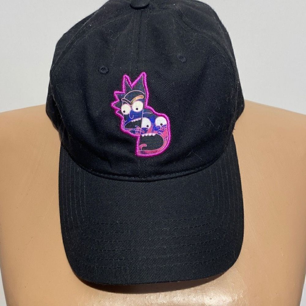 Rick & Morty Men's 5 Panel Adult Swim Adjustable Buckle Strap Black‎ Cap OS